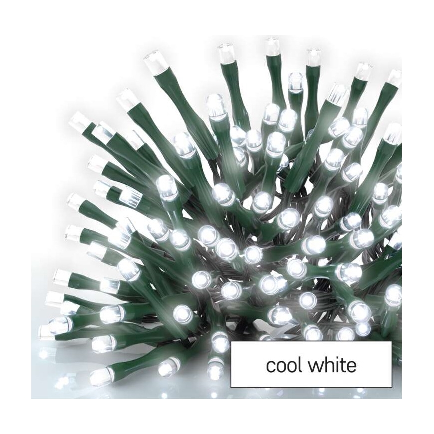 Cadena LED de Navidad para exteriores 80xLED/13m IP44 blanco frío