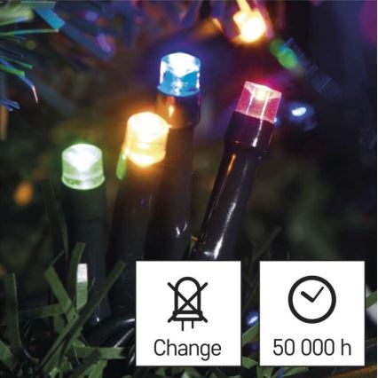 Cadena LED de Navidad para exteriores 80xLED/13m IP44 multicolor