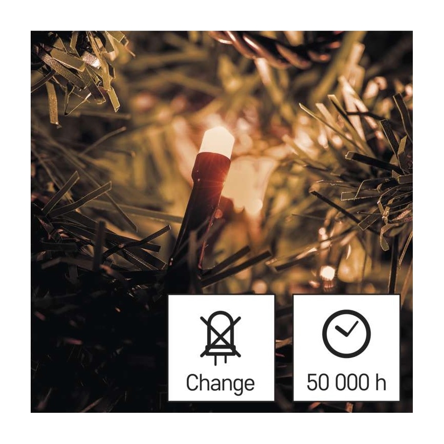 Cadena LED de Navidad para exteriores 80xLED/13m IP44 vintage