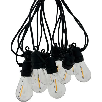 Cadena LED decorativa para exterior 10xLED/0,36W/230V 8 m IP44 negra
