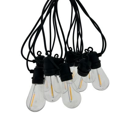 Cadena LED decorativa para exterior 10xLED/0,36W/230V 8 m IP44 negra