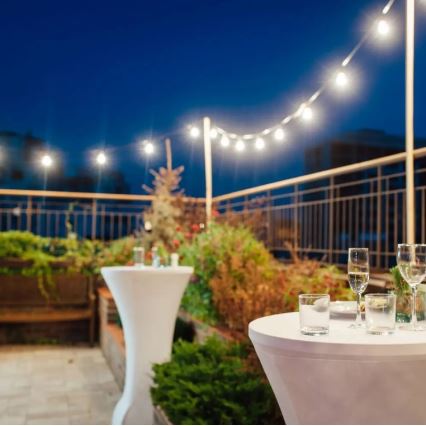 Cadena LED para exterior STRING 5m 10xLED/0,5W/230V IP44 3000K