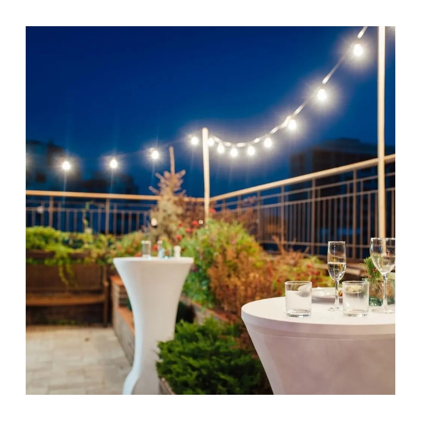 Cadena LED para exterior STRING 5m 10xLED/0,5W/230V IP44 3000K
