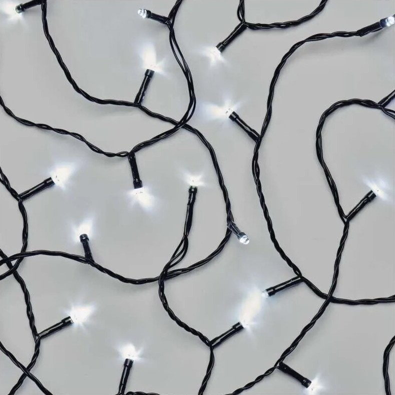 Cadena LED navideña exterior 120xLED/3xAA 8,9m IP44 blanco frío
