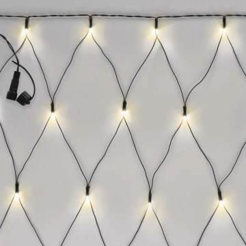 Cadena LED navideña exterior 160xLED/2x1,5m IP44 blanco cálido