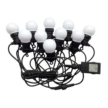 Cadena LED para exterior STRING 5m 10xLED/0,5W/230V IP44 3000K