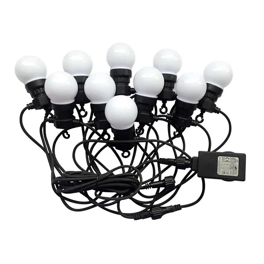 Cadena LED para exterior STRING 5m 10xLED/0,5W/230V IP44 3000K