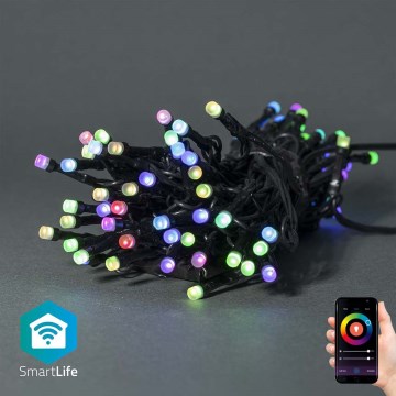Cadena LED RGB para exterior, 42 LED / 8 modos, 8 m, IP65, Wi‑Fi Tuya