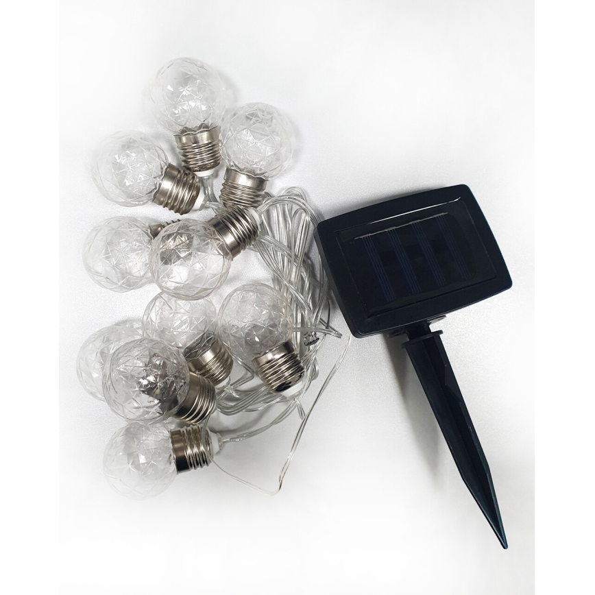 Cadena LED solar exterior 10xLED/1,2V 300 mAh 2,2 m IP44
