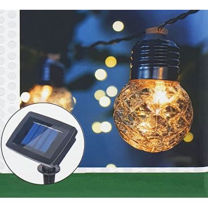 Cadena LED solar exterior 10xLED/1,2V 300 mAh 2,2 m IP44