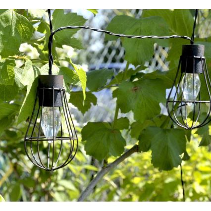 Cadena LED solar para exterior 10xLED/1,2V 300 mAh 3,8 m IP44