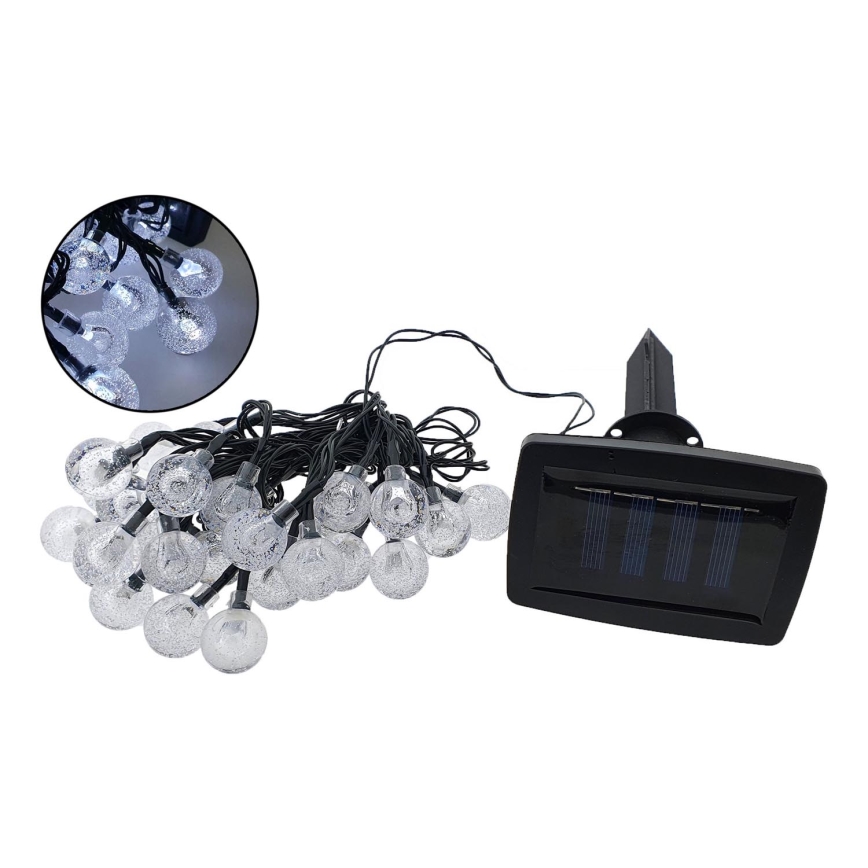 Cadena LED solar para exterior 30xLED/1,2V 300 mAh 6,5 m IP44