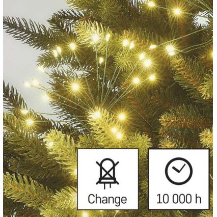 Cadena navideña de LEDs 150xLED/5,35m blanco cálido