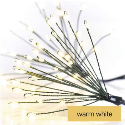 Cadena navideña de LEDs 150xLED/5,35m blanco cálido