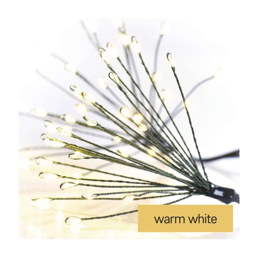 Cadena navideña de LEDs 300xLED/8,2m blanco cálido