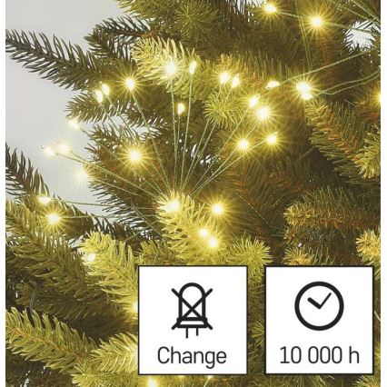 Cadena navideña de LEDs 450xLED/11m blanco cálido