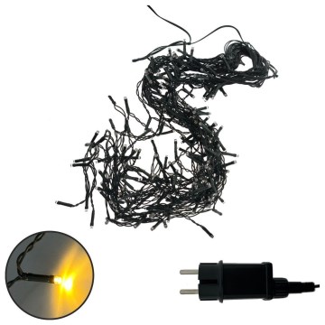 Cadena navideña LED para exterior 200 LED/230 V 7,6 m IP44 negra