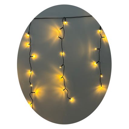 Cadena navideña LED para exterior 200 LED/230 V 7,6 m IP44 negra
