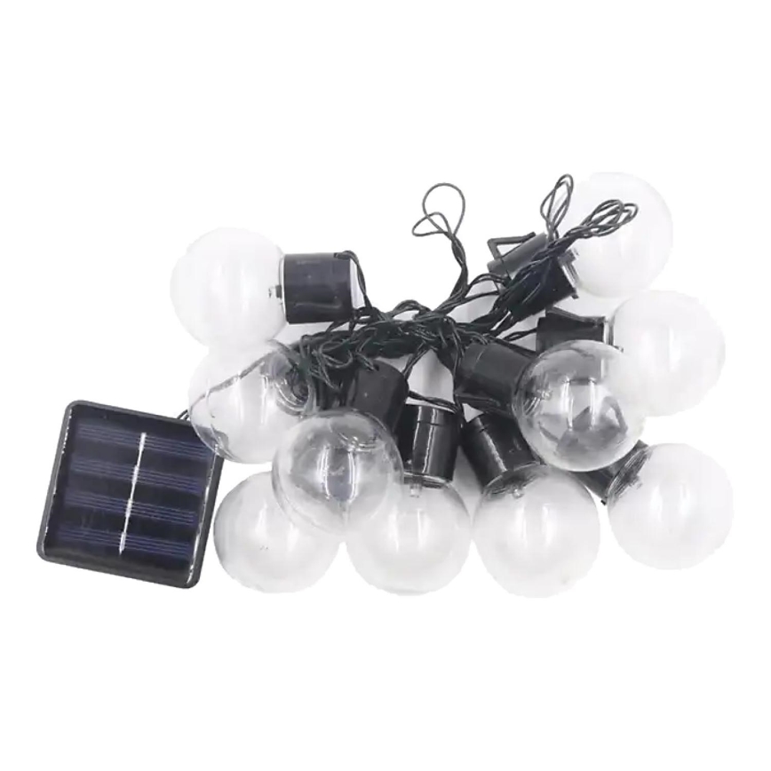 Cadena solar LED 10xLED/0,12W/1,2V 1xAA IP44 6000K 300 mAh