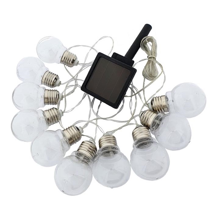 Cadena solar LED 10xLED/1,2V 2m 300 mAh IP44 blanco cálido