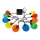 Cadena solar LED 10xLED/3,65m 600 mAh IP44 multicolor