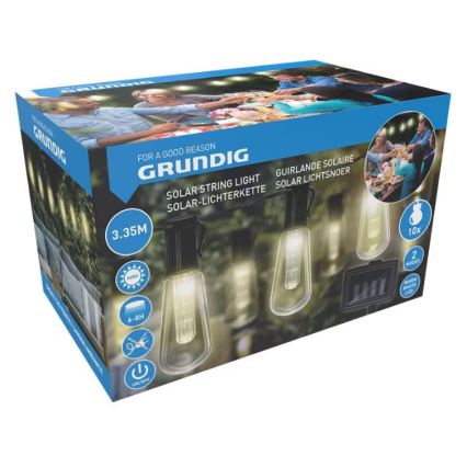 Cadena solar LED 3,35m 10xLED/1,2V