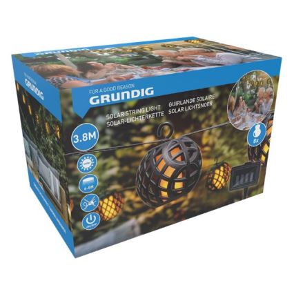 Cadena solar LED 3,8m 8xLED/1,2V
