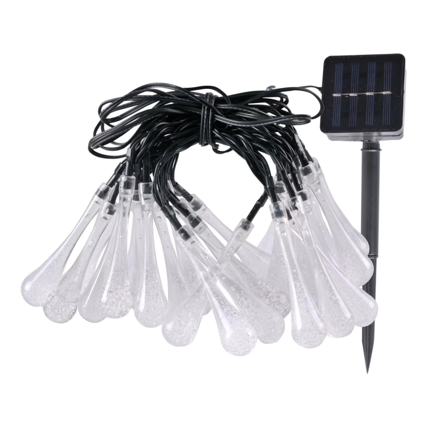 Cadena solar LED ICE 30xLED/1,2V 300 mAh IP44