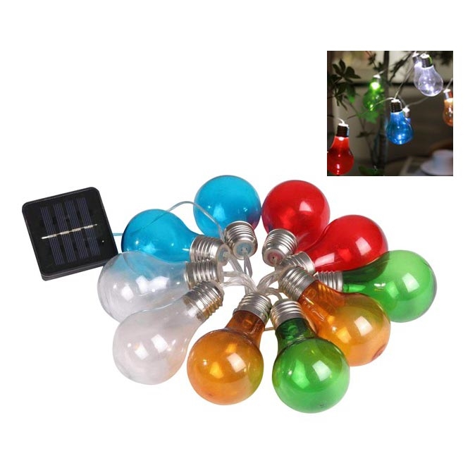 Cadena solar LED PARTY 10xLED/1,2V 400 mAh IP44