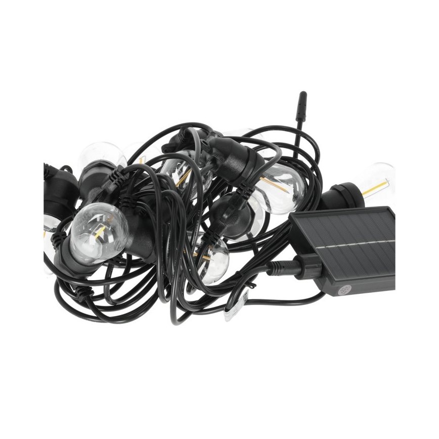 Guirnalda decorativa solar LED regulable STARLIGHT NEO 20xE27/3,7V 2700K IP54 2400 mAh 21,5m + mando a distancia