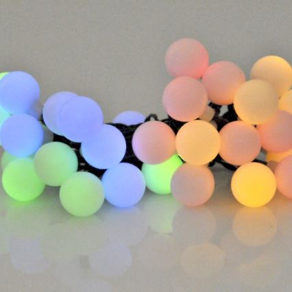 Cadena solar LED RGB PARTY 30xLED/1,2V 400 mAh 3,9 m IP44