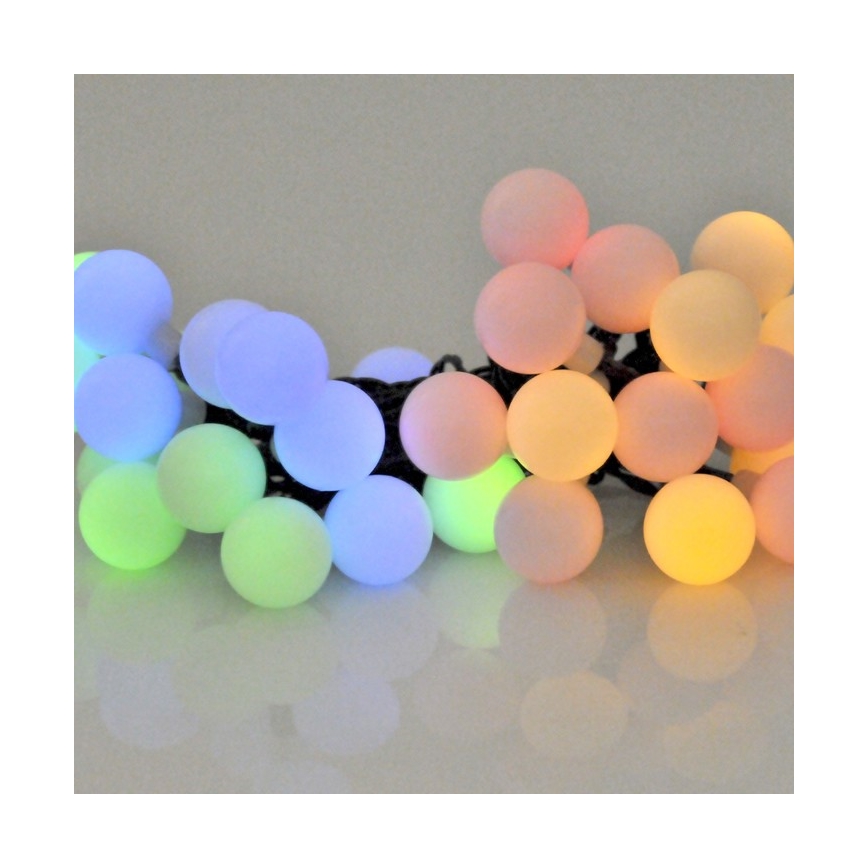 Cadena solar LED RGB PARTY 30xLED/1,2V 400 mAh 3,9 m IP44