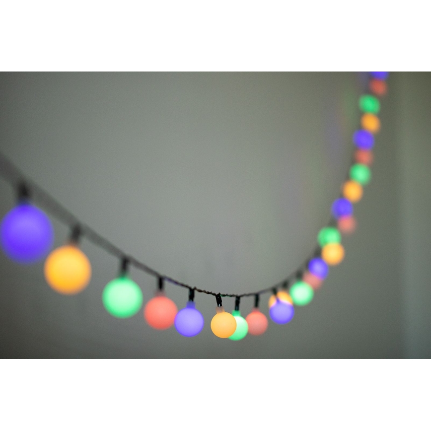 Cadena solar LED RGB PARTY 30xLED/1,2V 400 mAh 3,9 m IP44