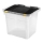 Caja de almacenamiento 36 l negro/transparente