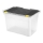 Caja de almacenamiento 54 l negro/transparente