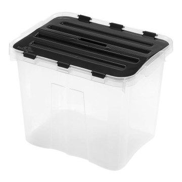 Caja de almacenamiento DRAGON 10 l negro/transparente