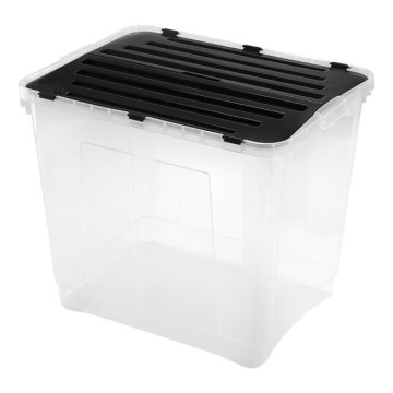 Caja de almacenamiento DRAGON 100 l negro/transparente
