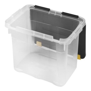 Caja de almacenamiento DRAGON 18 l negro/transparente
