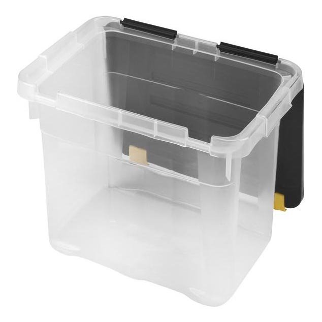 Caja de almacenamiento DRAGON 18 l negro/transparente