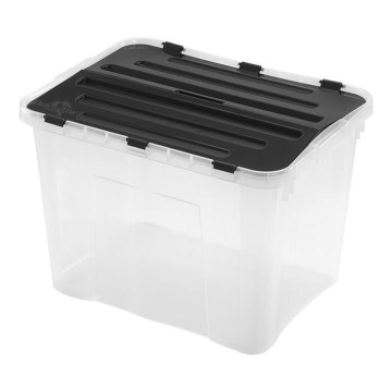 Caja de almacenamiento DRAGON 42 l negro/transparente