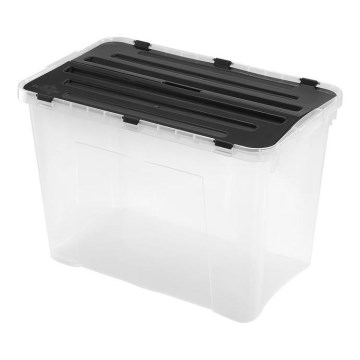 Caja de almacenamiento DRAGON 60 l negro/transparente