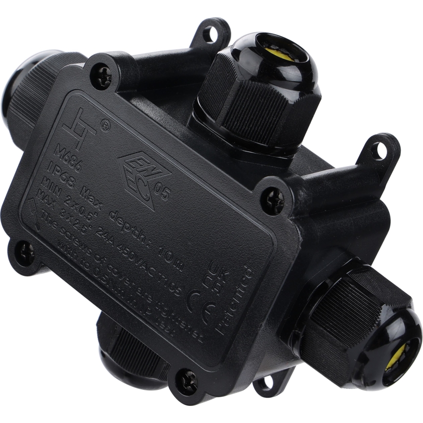 Caja de conexiones impermeable 24A/230V IP68