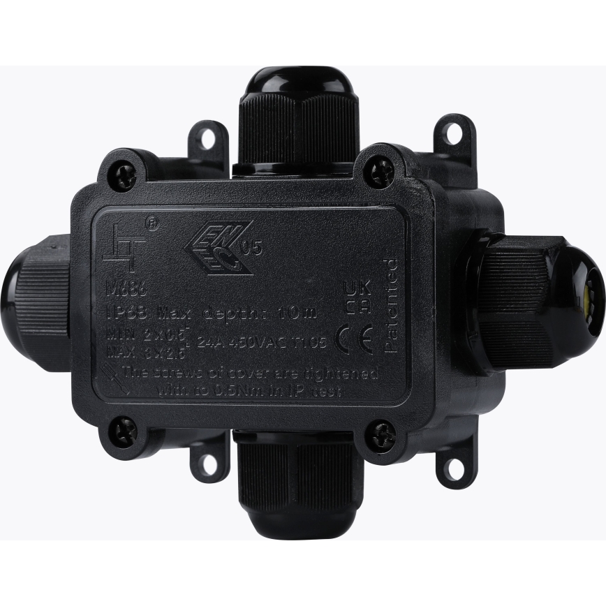 Caja de conexiones impermeable 24A/230V IP68