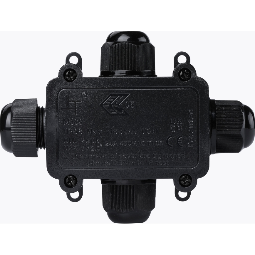 Caja de conexiones impermeable 24A/230V IP68
