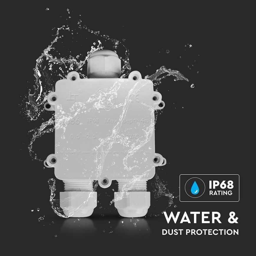 Caja de conexiones impermeable IP68 blanco