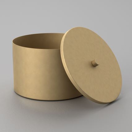 Caja metálica 12x17,5 cm dorado