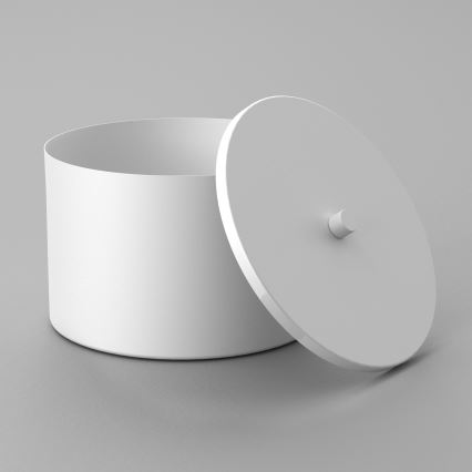 Caja metálica de almacenaje 12x17,5 cm blanco