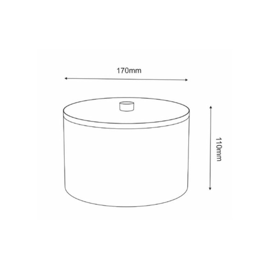 Caja metálica de almacenaje 12x17,5 cm negro