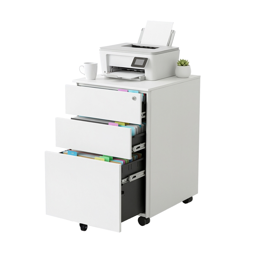 Cajonera de oficina SECURIO blanca