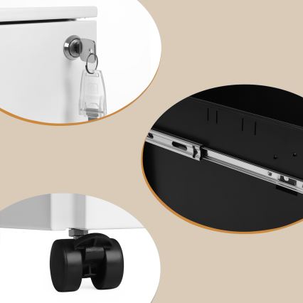 Cajonera de oficina SECURIO blanca